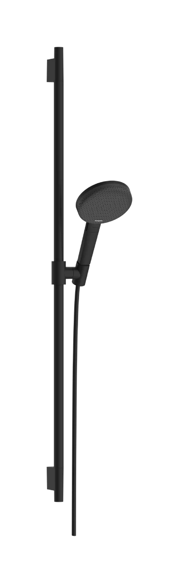 Dušo komplektas Hansgrohe Raindance Alive Select S 125 mm, 3 srovių, EcoSmart, su Unica S Puro 90 cm dušo stovu, matt black24603670