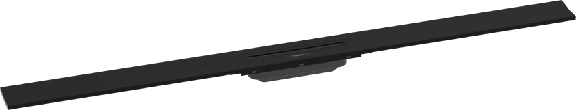 Dušo latako apdailos komplektas HANSGROHE RainDrain Flex 1200, trumpinamas, montavimui prie sienos, matinė juoda, 56054670