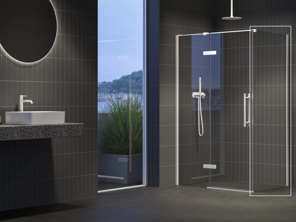 Dušo sienelė Ravak COPS-90 baltas matinis+stiklas Transparent, X9VV70E00Z1