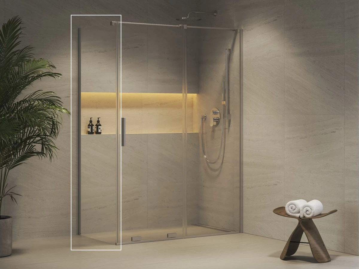 Dušo sienelė Ravak ROPS 80, blizgi+stiklas Transparent, X90V40C00Z1