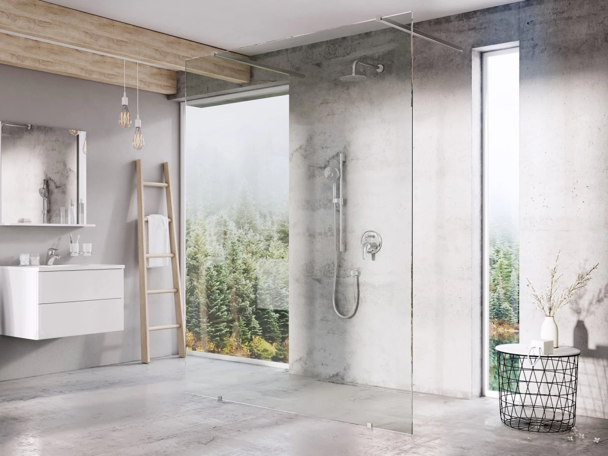 Dušo sienelė Ravak Walk-In Free Set 150, chromas+stiklas Transparent, GW9FP0C0SZ1