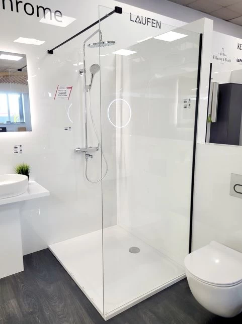 Dušo sienelė Ravak Walk In Wall Air 90 juodi profiliai, skaidrus stiklas GW9W70300Z1C