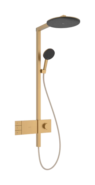 Dušo sistema Hansgrohe Raindance Alive S 300 2jet EcoSmart, šlifuota bronza, 24596140