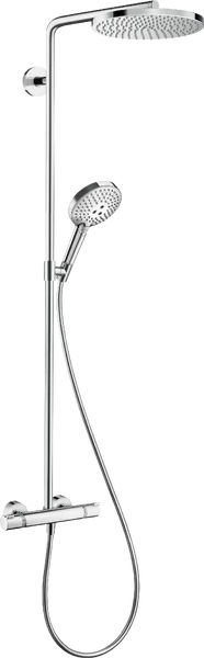Dušo sistema HANSGROHE Raindance S 240 1jet PowderRain EcoSmart+ su termostatu, chromo, 28825000