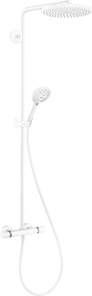 Dušo sistema HANSGROHE Raindance S 240 1jet PowderRain EcoSmart+ su termostatu, matinė balta, 28825700