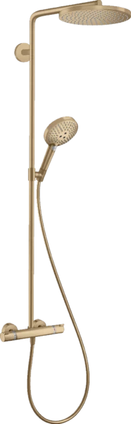 Dušo sistema HANSGROHE Raindance S 240 1jet PowderRain EcoSmart+ su termostatu, šlifuotos bronzos, 28825140