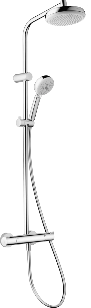 Dušo sistema su termostatu Hansgrohe MyClub 180, 1 jet, chromas/balta, 26797400