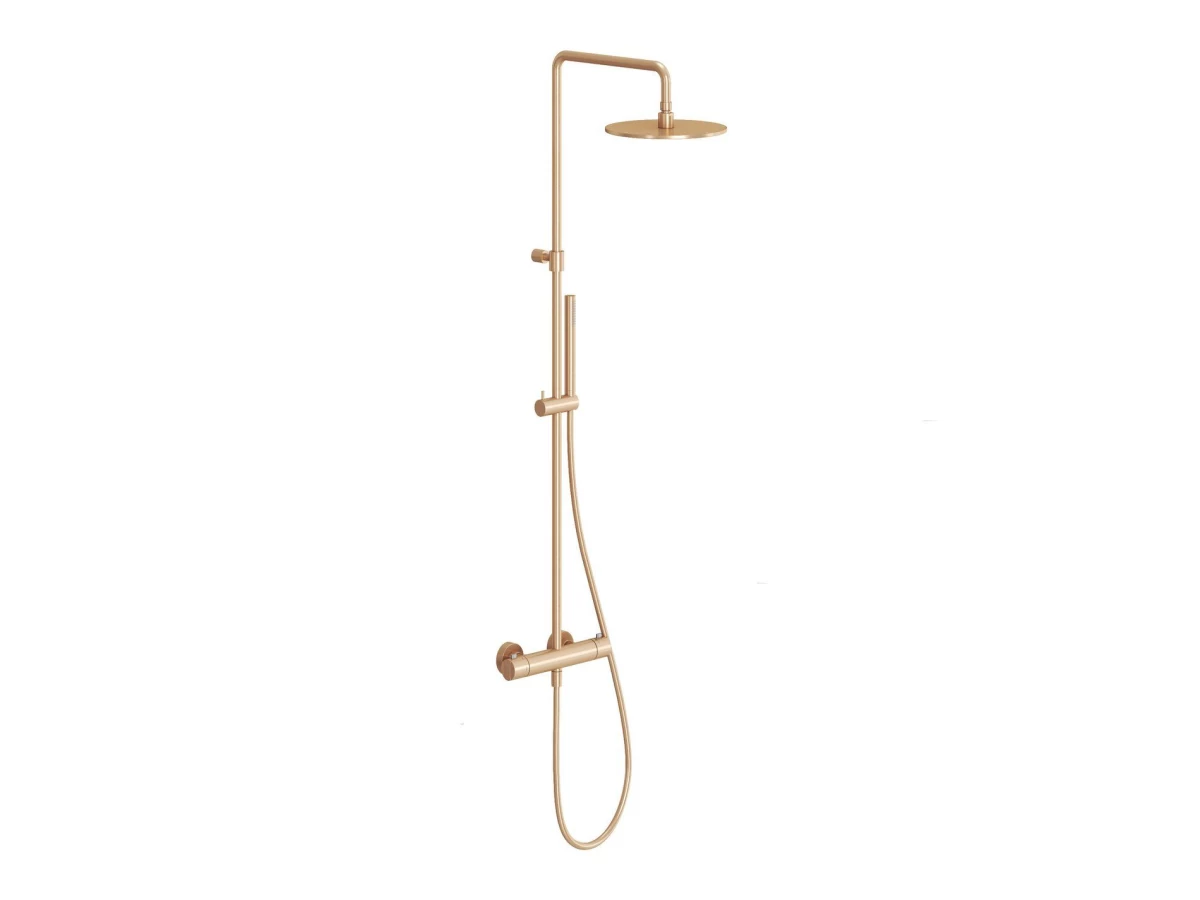 Dušo stovas Ravak Espirit , su termostatiniu maišytuvu ir dušo komplektu, Rose Gold Brushed X070498 Dušo stovas Ravak Espirit , su termostatiniu maišytuvu ir dušo komplektu, Rose Gold Brushed X070498