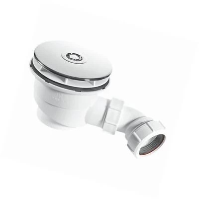 Dušo trapas 40/50mm su plastikiniu chromuotu dangteliu 113mm