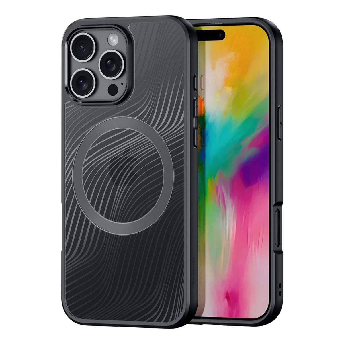 Dux Ducis Aimo Mag Dėklas Su Magsafe Iphone 16 Pro - Juodas