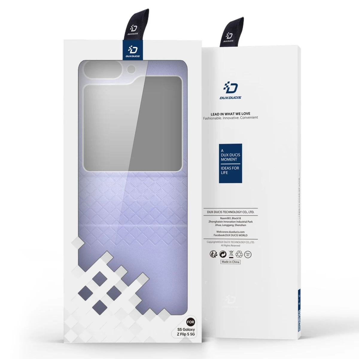Dux Ducis Bril Odinis Dėklas Samsung Galaxy Z Flip 5 5g - Violetinis