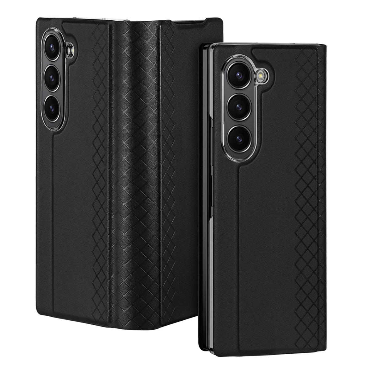 Dux Ducis Brill Odinis Dėklas samsung Galaxy Z Fold 6 Su Atvartu Ir Kortelių Lizdu - Juodas