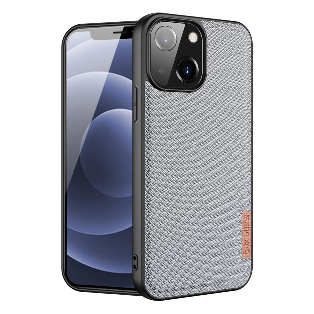 Dux Ducis Fino Dėklas, Padengtas Nailono Medžiaga, Skirtas Iphone 13 Mini Pilkos Spalvos