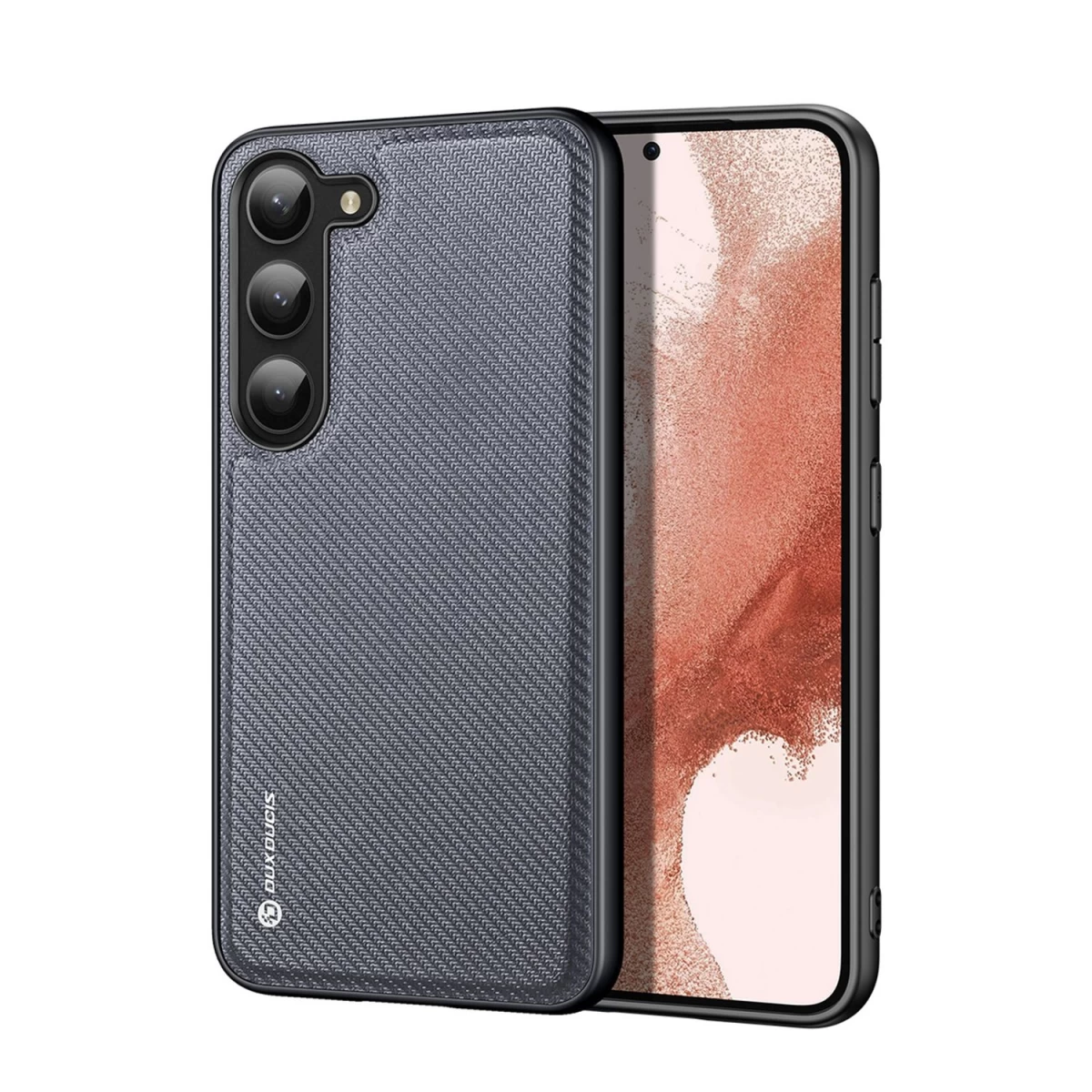 Dux Ducis Fino Dėklas Samsung Galaxy S23+ Dėklas Su Silikoniniu Rėmeliu Pilkos Spalvos