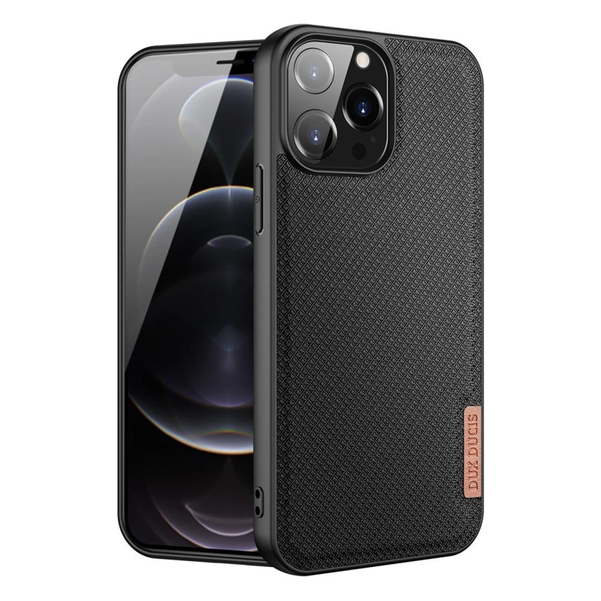 Dux Ducis Fino Dėklas Su Nailono Danga Iphone 13 Pro Max, Juodas