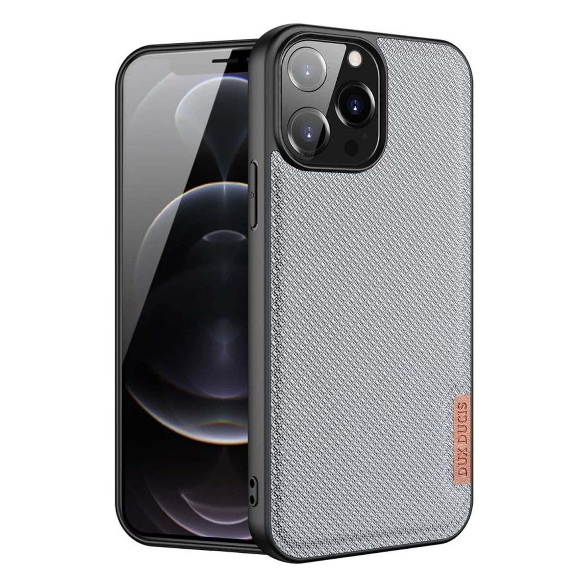 Dux Ducis Fino Dėklas Su Nailono Danga Iphone 13 Pro Max Pilkas