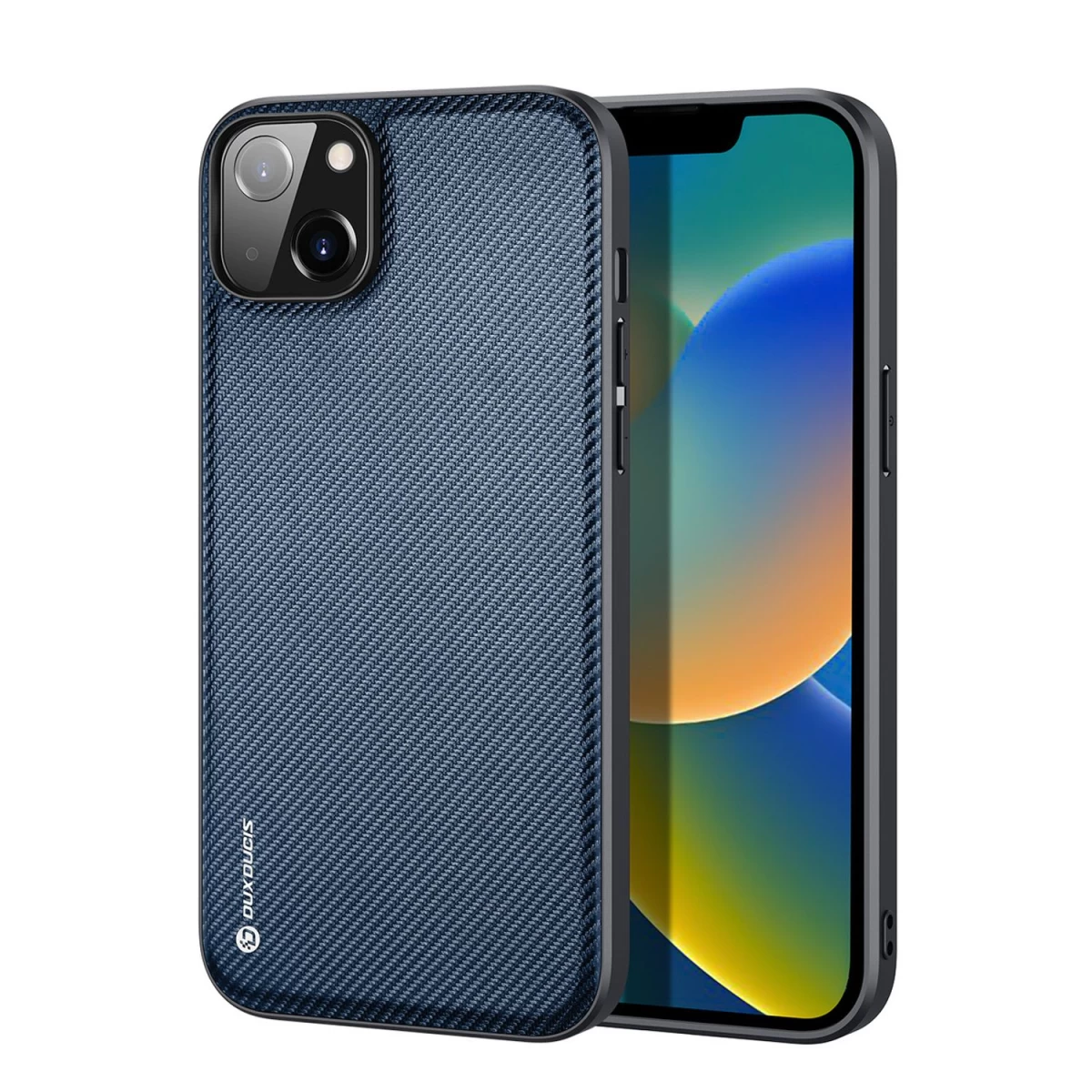 Dux Ducis Fino Dėklas Su Nailono Danga Iphone 14 Plus Mėlynos Spalvos