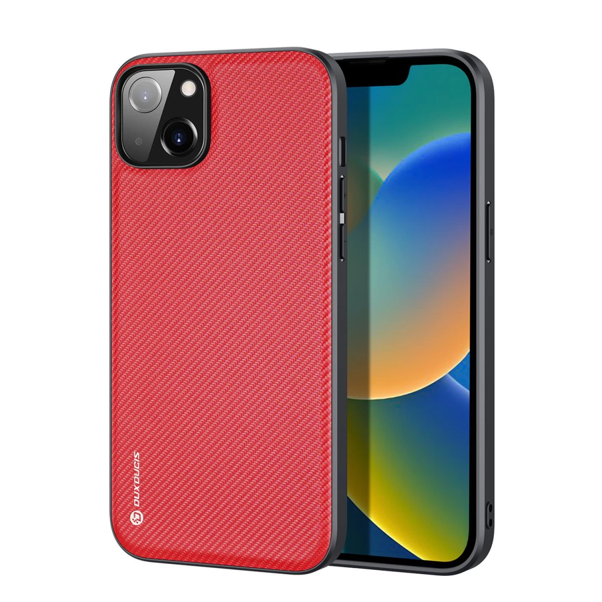 Dux Ducis Fino Dėklas Su Nailono Danga Iphone 14 Plus Raudonos Spalvos