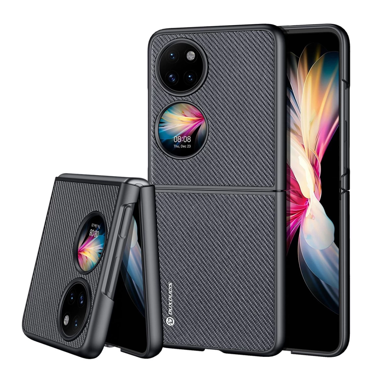 Dux Ducis Fino Dėklas Su Nailono Danga, Skirtas Huawei P50 Pocket Black