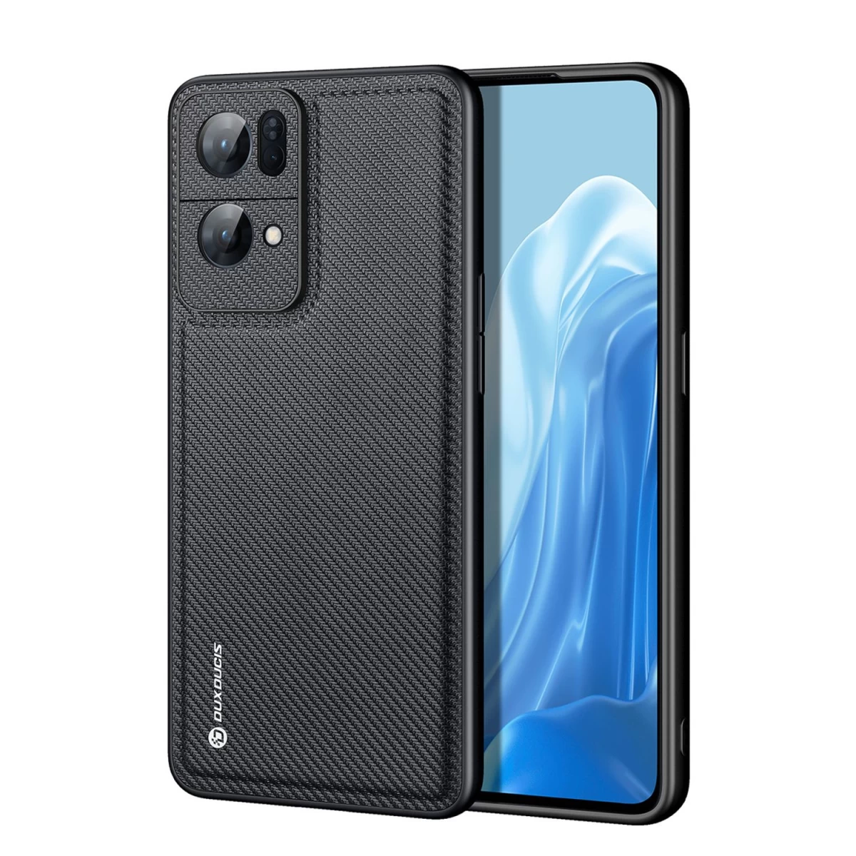 Dux Ducis Fino Nailonu Dengtas Dėklas Oppo Reno7 Pro 5g Juodas