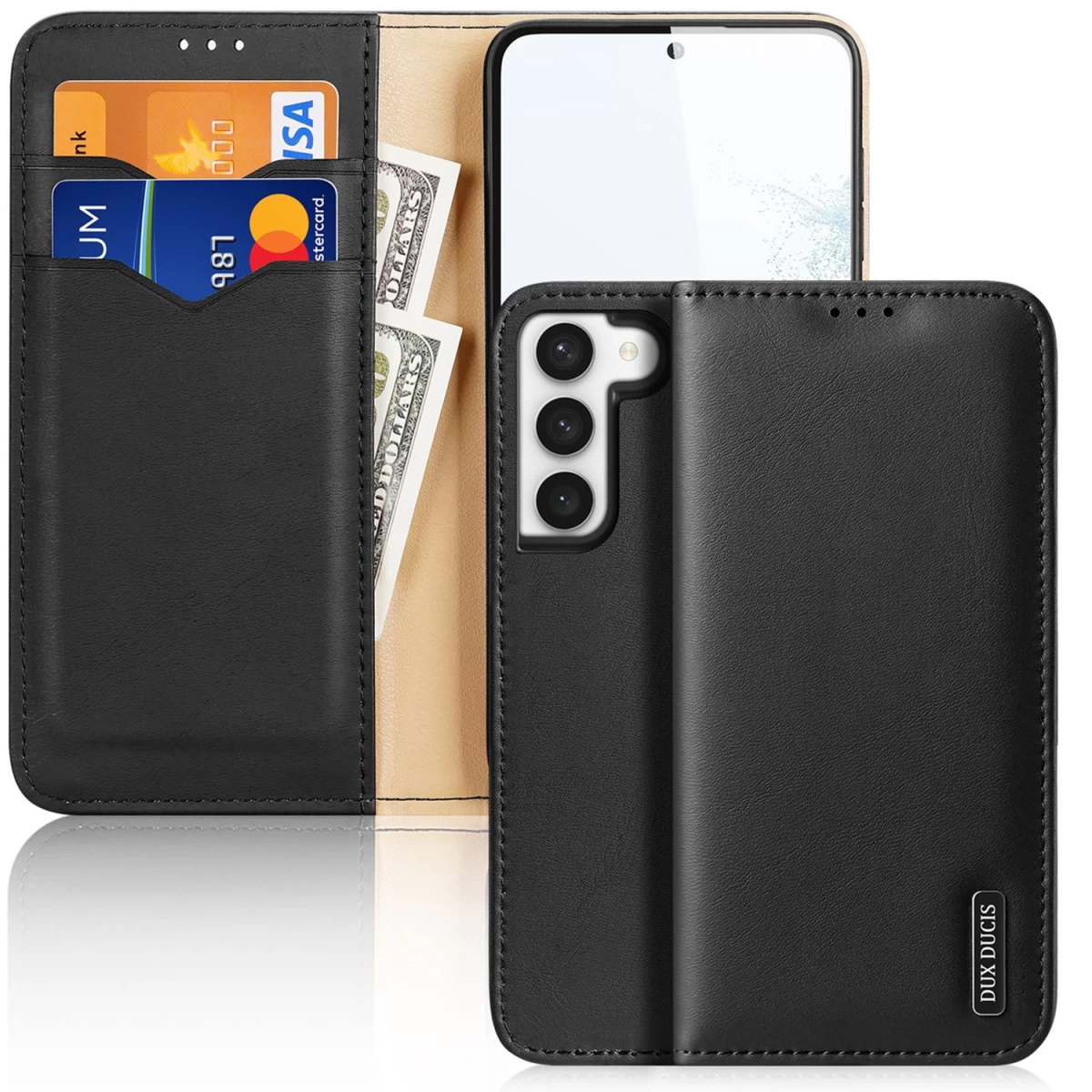 Dux Ducis Hivo Apsauginis Dėklas Samsung Galaxy S23+ Su Atlenkiamu Dangteliu, Piniginės Stovu Ir Rfid Blokavimu, Juodas Dux Ducis Hivo Apsauginis Dėklas Samsung Galaxy S23+ Su Atlenkiamu Dangteliu, Piniginės Stovu Ir Rfid Blokavimu, Juodas