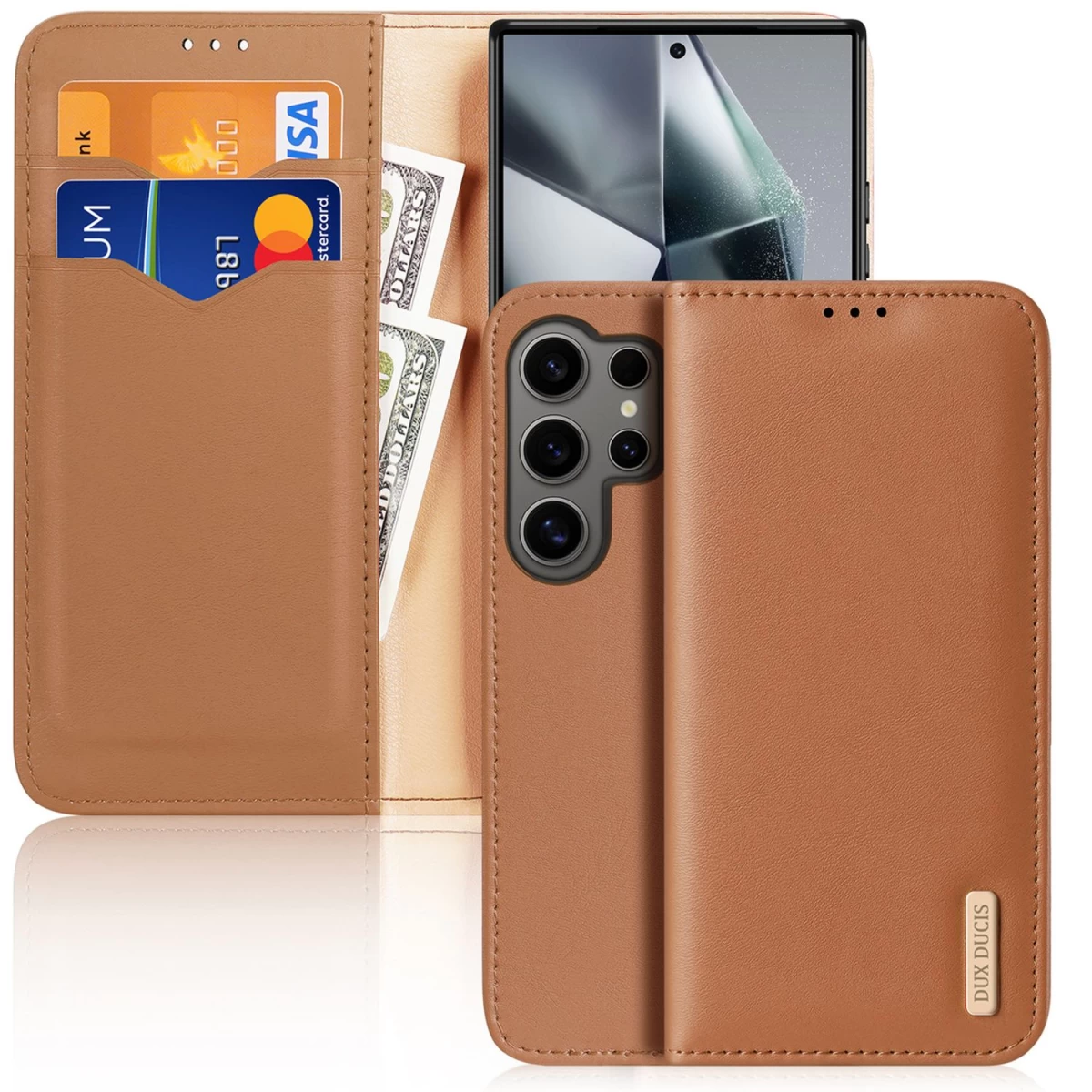 Dux Ducis Hivo Dėklas Su Atlenkiamu Dangteliu Ir Rfid Užraktu, Skirtas Samsung Galaxy S24 Ultra - Rudas Dux Ducis Hivo Dėklas Su Atlenkiamu Dangteliu Ir Rfid Užraktu, Skirtas Samsung Galaxy S24 Ultra - Rudas