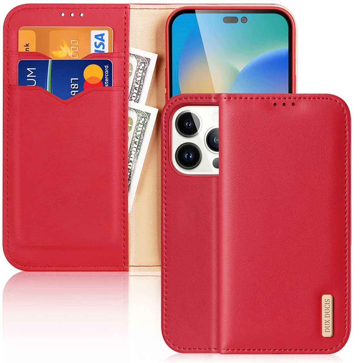 Dux Ducis Hivo Odinis Dėklas Su Atvartu Natūralios Odos Piniginė Kortelėms Ir Dokumentams Iphone 14 Pro Raudona Dux Ducis Hivo Odinis Dėklas Su Atvartu Natūralios Odos Piniginė Kortelėms Ir Dokumentams Iphone 14 Pro Raudona