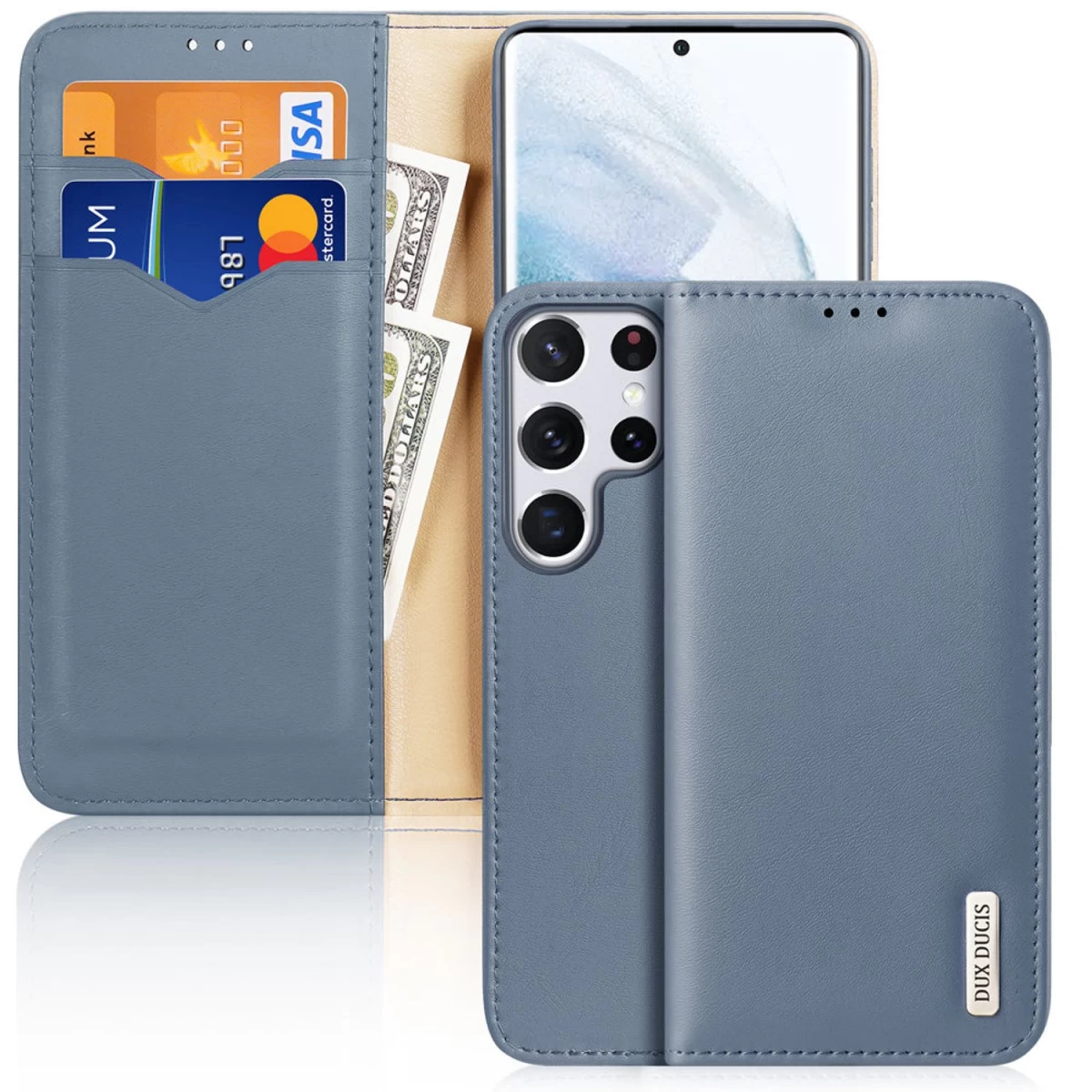Dux Ducis Hivo Odinis Dėklas Su Atvartu Natūralios Odos Piniginė Kortelėms Ir Dokumentams Samsung Galaxy S22 Ultra Blue Dux Ducis Hivo Odinis Dėklas Su Atvartu Natūralios Odos Piniginė Kortelėms Ir Dokumentams Samsung Galaxy S22 Ultra Blue