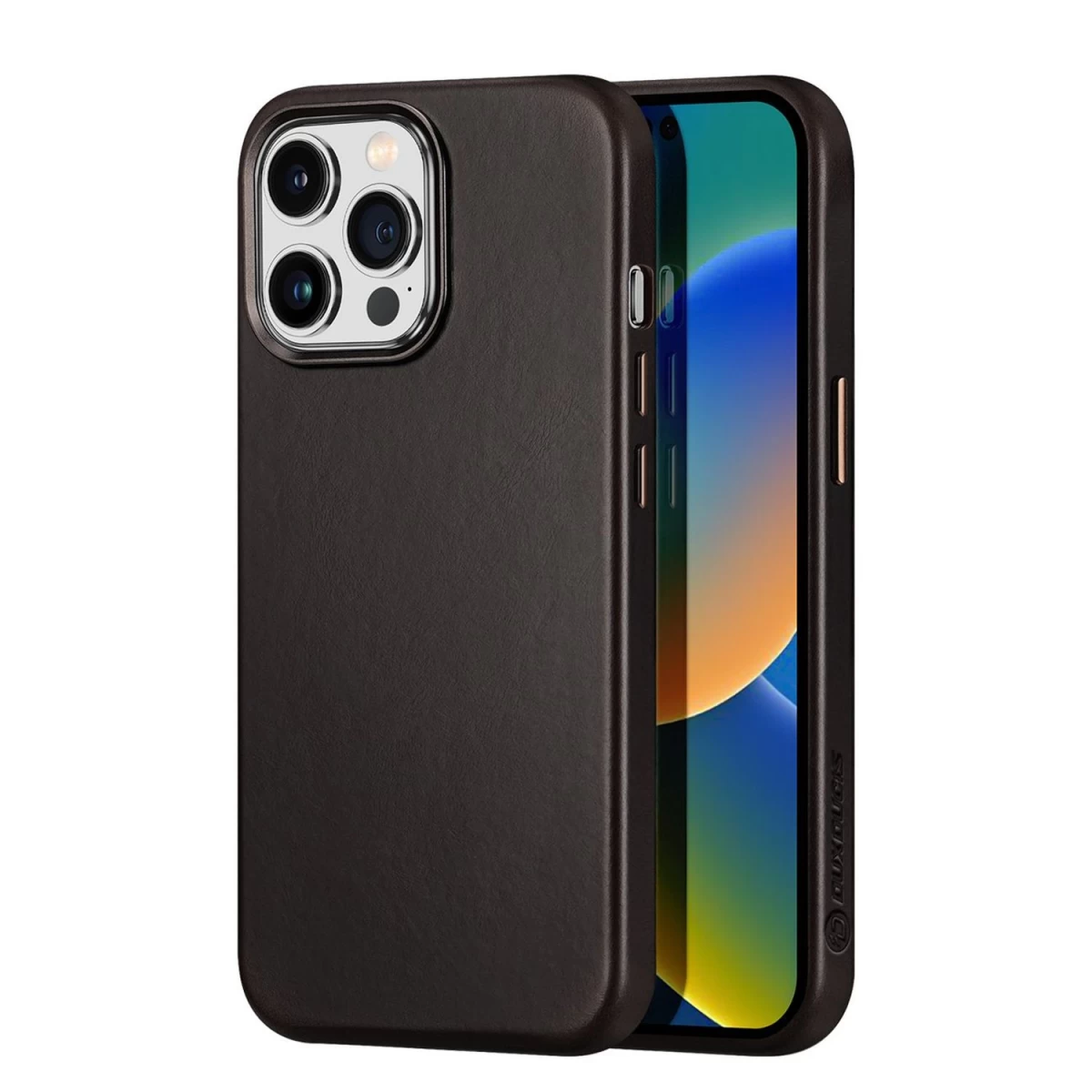 Dux Ducis Naples Dėklas Iphone 14 Pro Max Odinis Dangtelis (suderinamas Su Magsafe) Tamsiai Rudas Dux Ducis Naples Dėklas Iphone 14 Pro Max Odinis Dangtelis (suderinamas Su Magsafe) Tamsiai Rudas