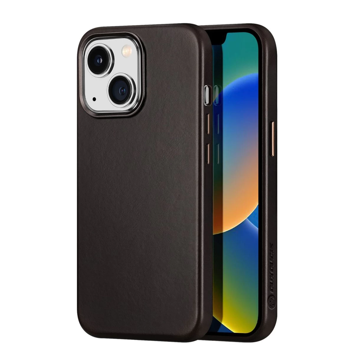 Dux Ducis Naples Iphone 14 Odinis Dėklas (suderinamas Su Magsafe), Tamsiai Rudas