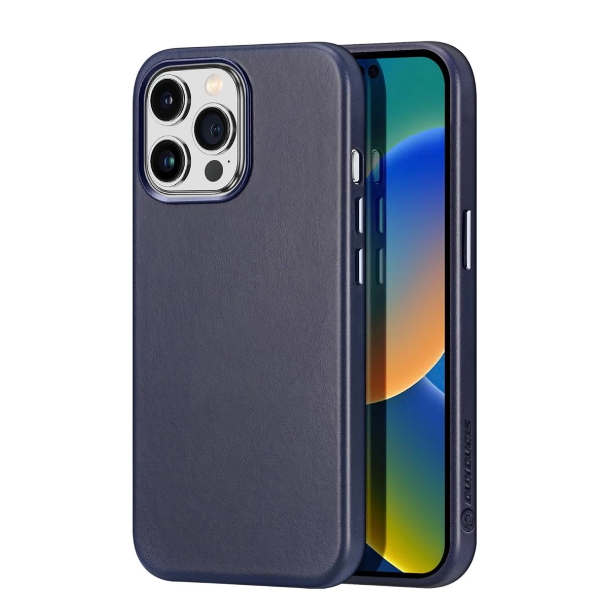 Dux Ducis Naples Iphone 14 Pro Max Magnetinis Odinis Dėklas Magsafe Mėlynas
