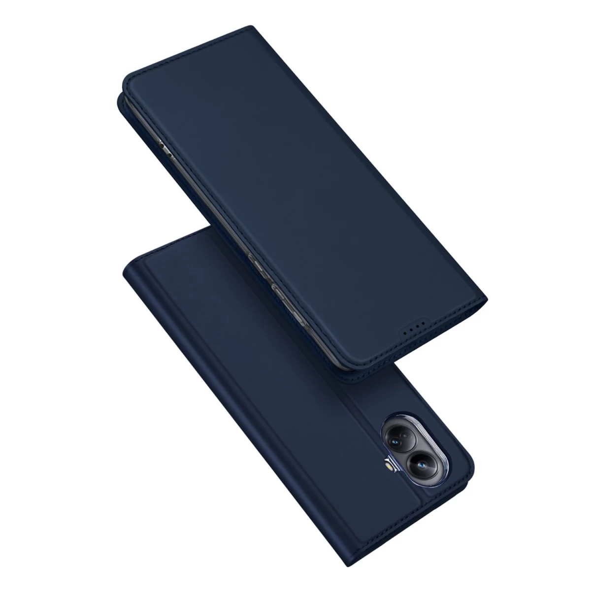 Dux Ducis Skin Pro Dėklas Realme 10 Pro+ Flip Cover Piniginės Kortelės Laikiklis Stovas Mėlynas