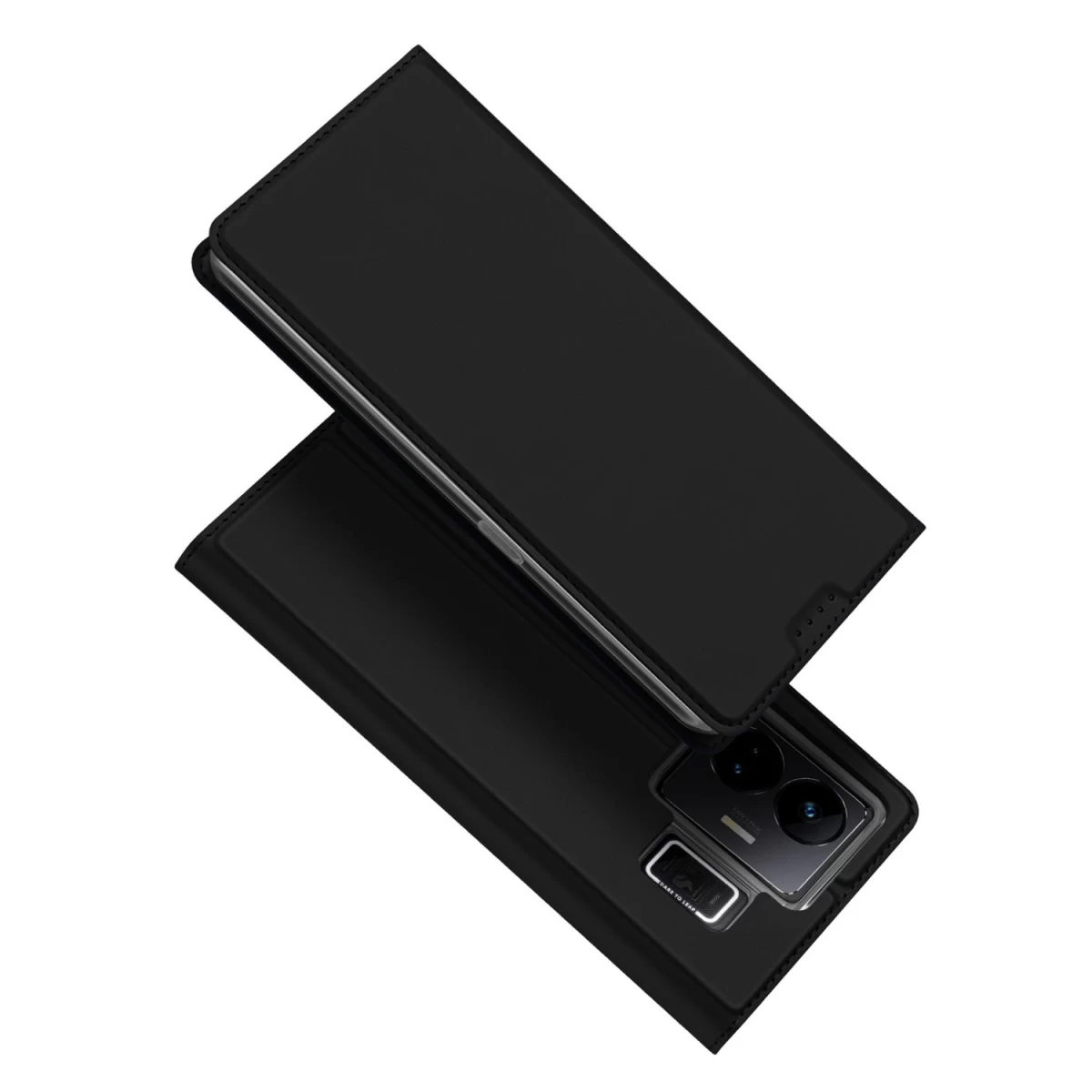 Dux Ducis Skin Pro Dėklas Realme Gt Neo 5 / Realme Gt3 Flip Cover Card Wallet Stand Black