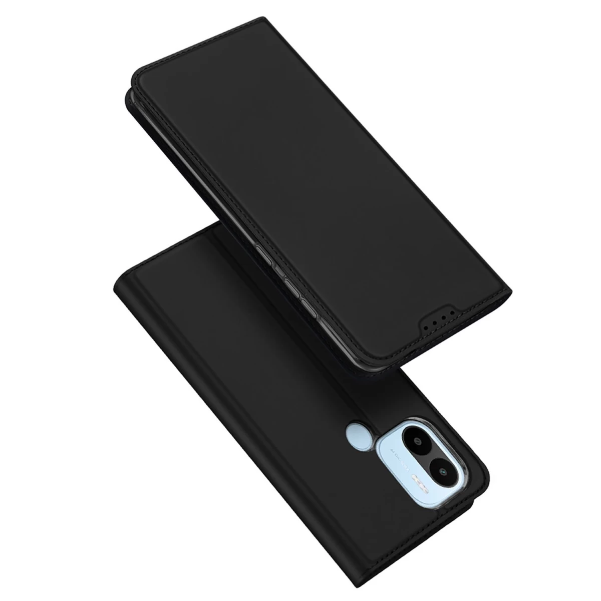 Dux Ducis Skin Pro Dėklas Xiaomi Redmi A1+, Apverčiamasis Dangtelis, Kortelės, Piniginės Stovas, Juodas Dux Ducis Skin Pro Dėklas Xiaomi Redmi A1+, Apverčiamasis Dangtelis, Kortelės, Piniginės Stovas, Juodas
