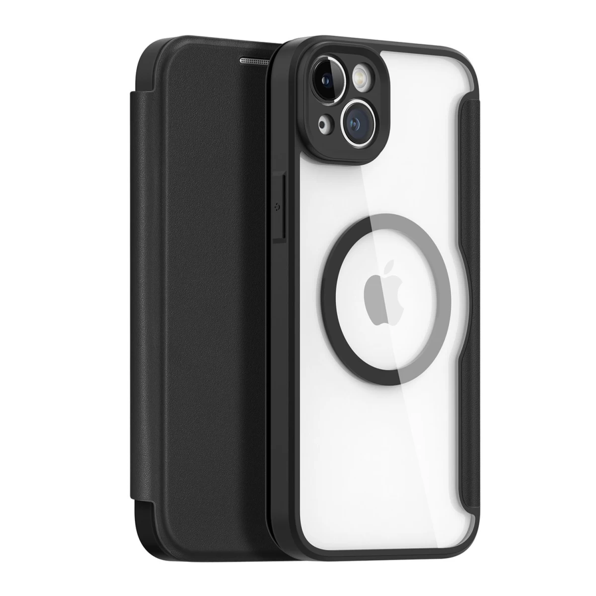 Dux Ducis Skin X Pro Dėklas Iphone 14 Plus Su Magsafe Ir Atverčiamu Dangteliu - Juodas