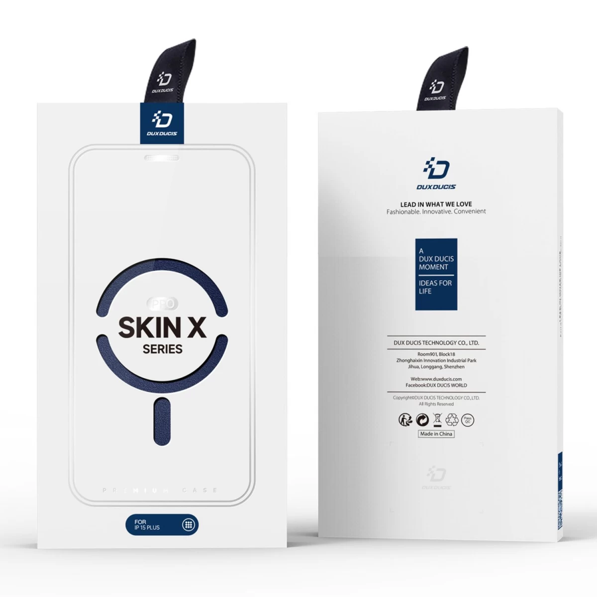 Dux Ducis Skin X Pro Dėklas Iphone 15 Plus Su Magsafe Ir Atvartu - Mėlynas