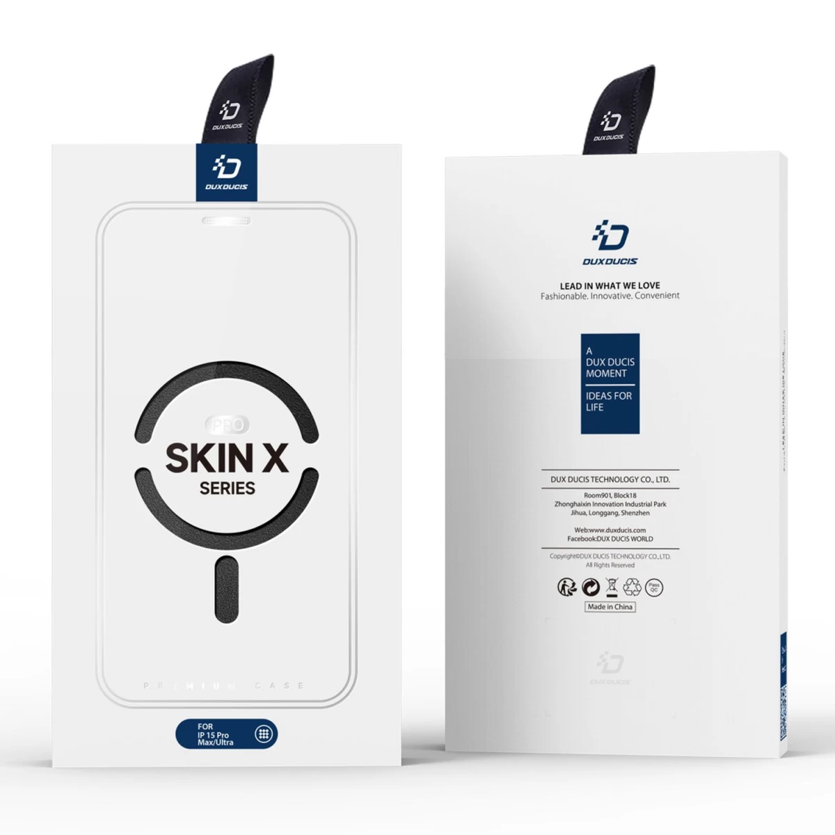 Dux Ducis Skin X Pro Dėklas Iphone 15 Pro Max Su Magsafe Ir Atlenkiamu Dangteliu - Juodas