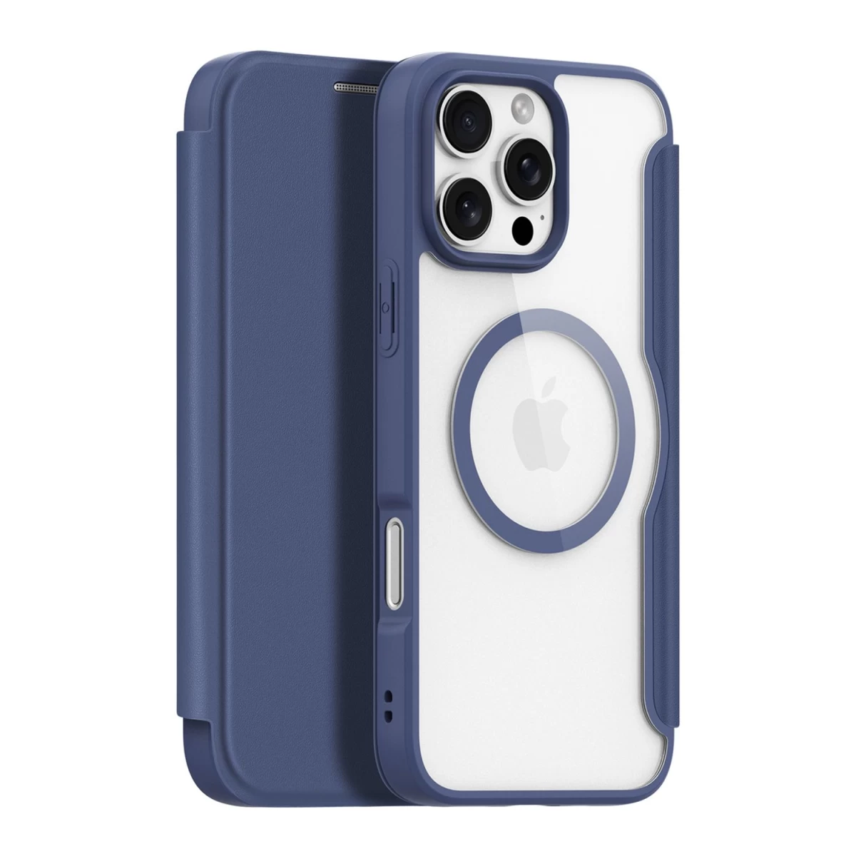 Dux Ducis Skin X Pro Dėklas Iphone 16 Pro Max Su Magsafe Ir Atverčiamu Dangteliu - Mėlynas