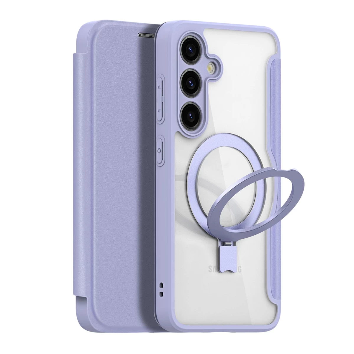 Dux Ducis Skin X Pro Dėklas samsung Galaxy S24 Su Magsafe, Atlenkiamuoju Dangteliu Ir Stovu - Violetinis Dux Ducis Skin X Pro Dėklas samsung Galaxy S24 Su Magsafe, Atlenkiamuoju Dangteliu Ir Stovu - Violetinis