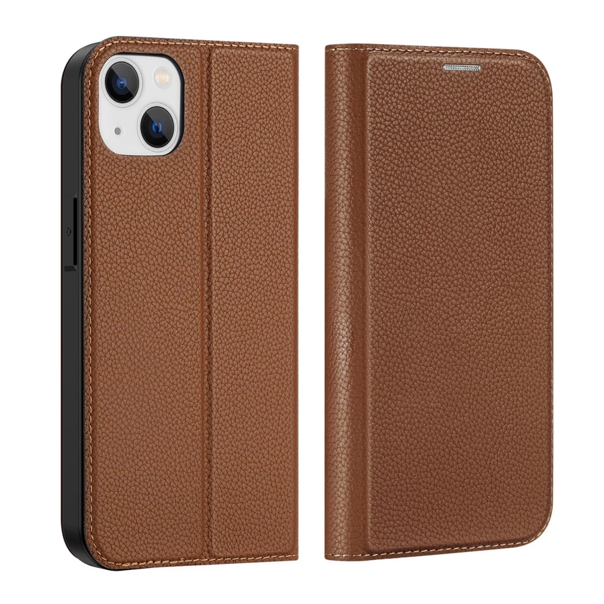 Dux Ducis Skin X2 Dėklas Iphone 14 Plus Su Magnetiniu Atvartu - Rudas
