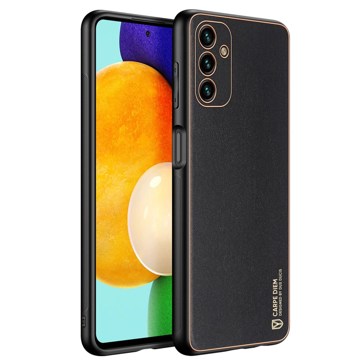 dux Ducis Yolo Elegantiškas Ekologiškos Odos Dėklas samsung Galaxy A13 5g, Juodos Spalvos