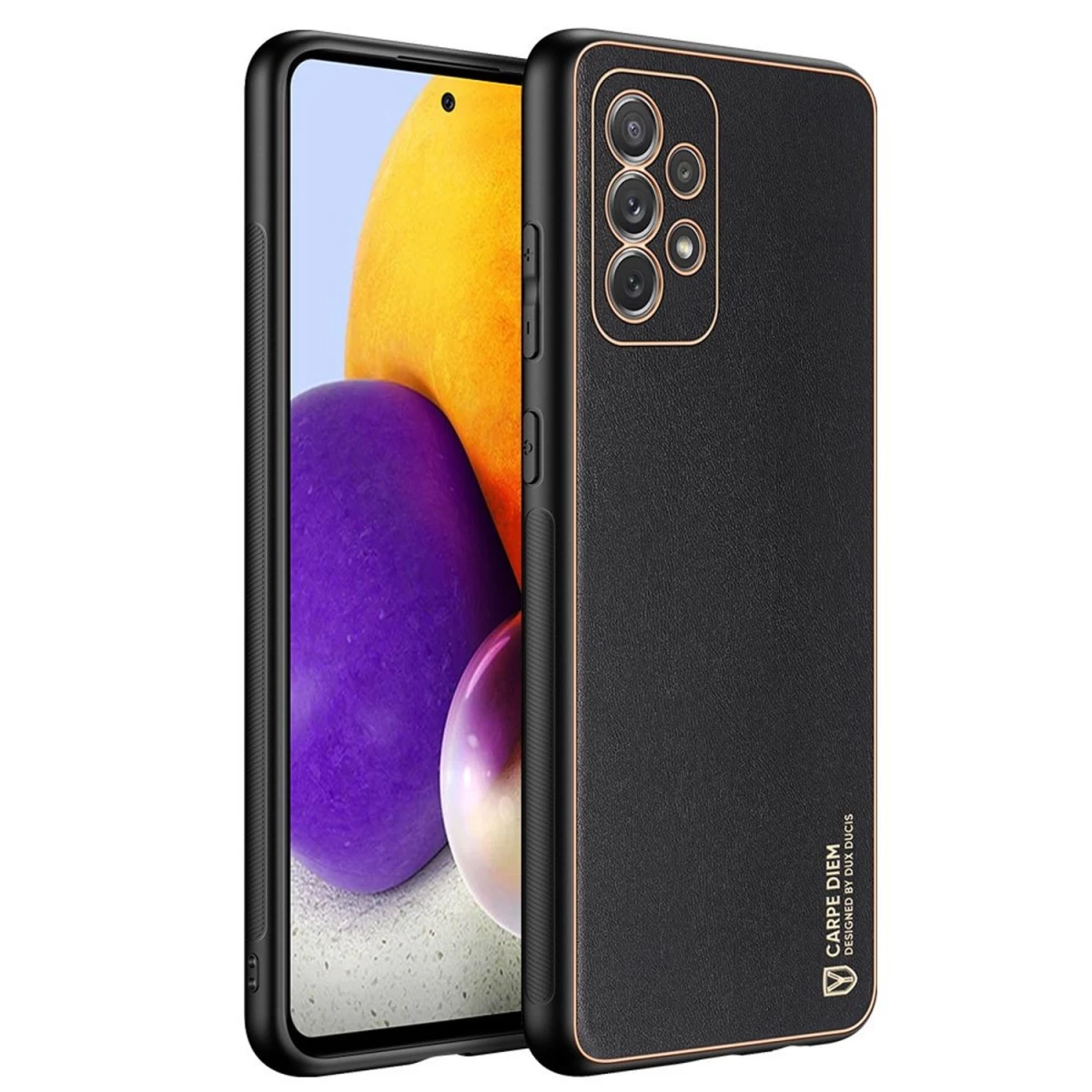 Dux Ducis Yolo Elegantiškas Ekologiškos Odos Dėklas Samsung Galaxy A72 4g Juodas