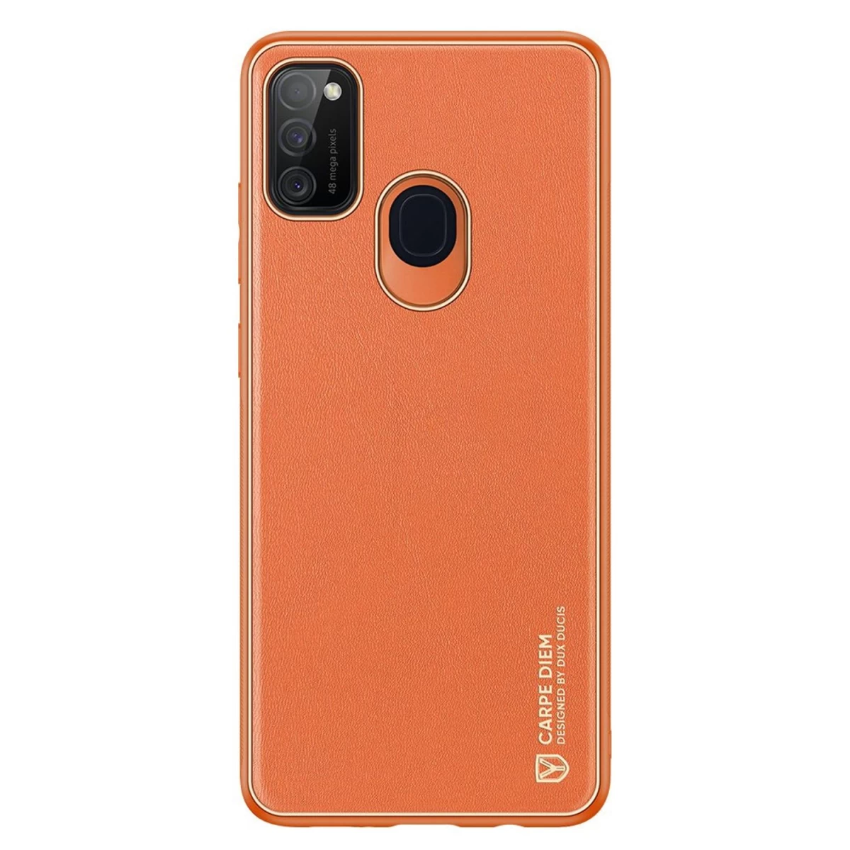 Dux Ducis Yolo Elegantiškas Ekologiškos Odos Dėklas Samsung Galaxy M30s Oranžinės Spalvos