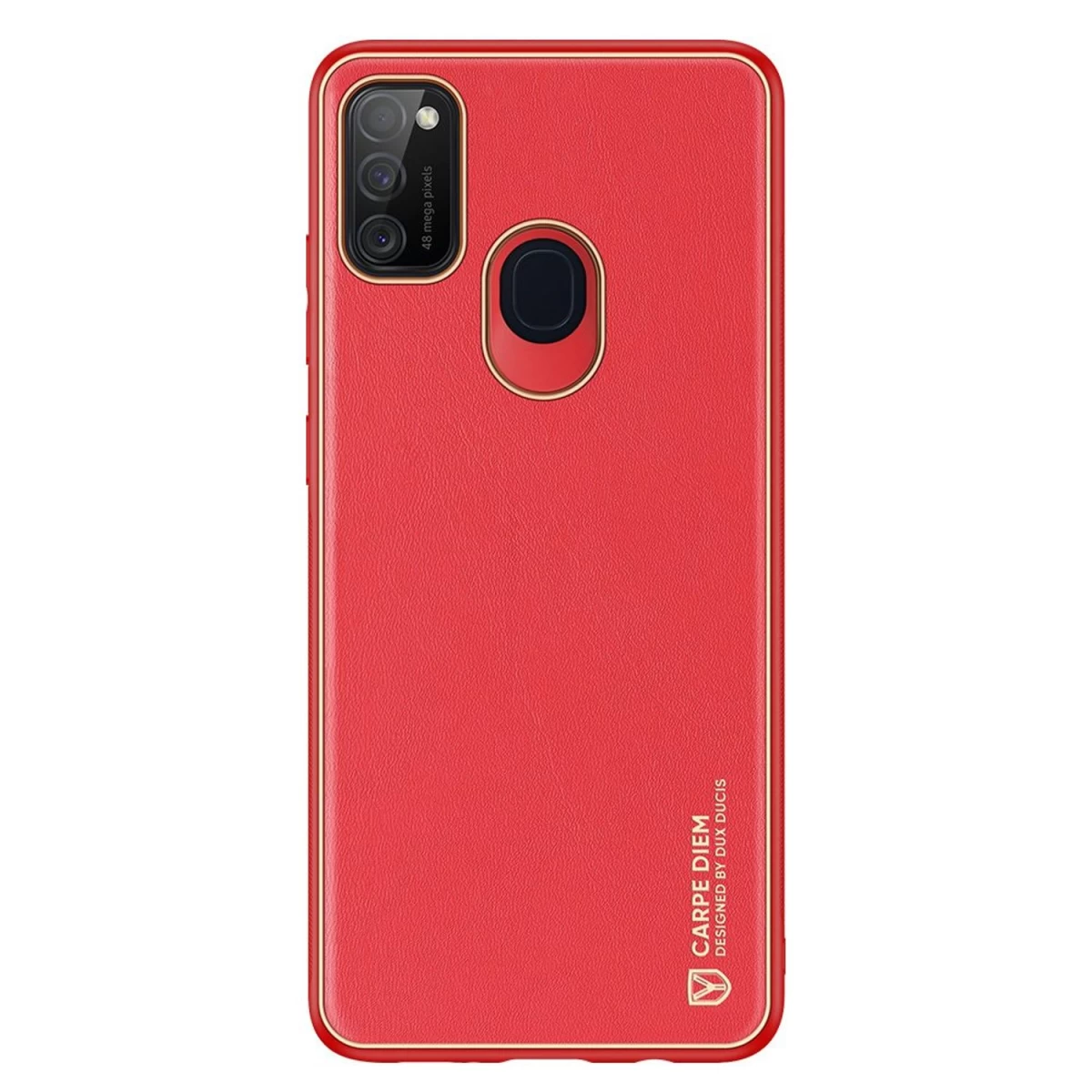 Dux Ducis Yolo Elegantiškas Ekologiškos Odos Dėklas Samsung Galaxy M30s Raudonos Spalvos