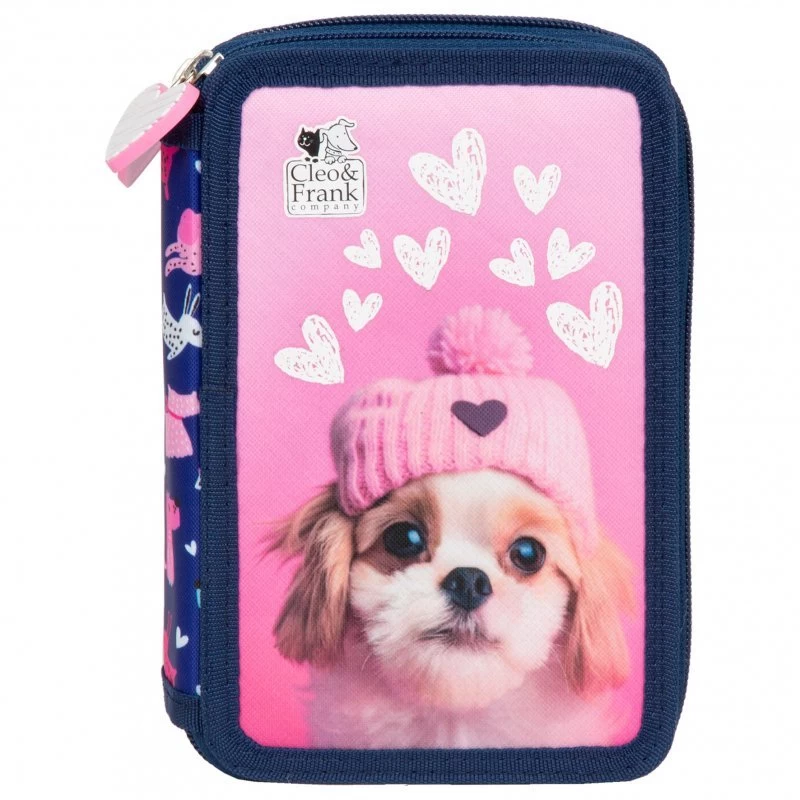 Dviejų Aukštų Pieštukinė Cleo Ir šuo Frankas Su Priedais