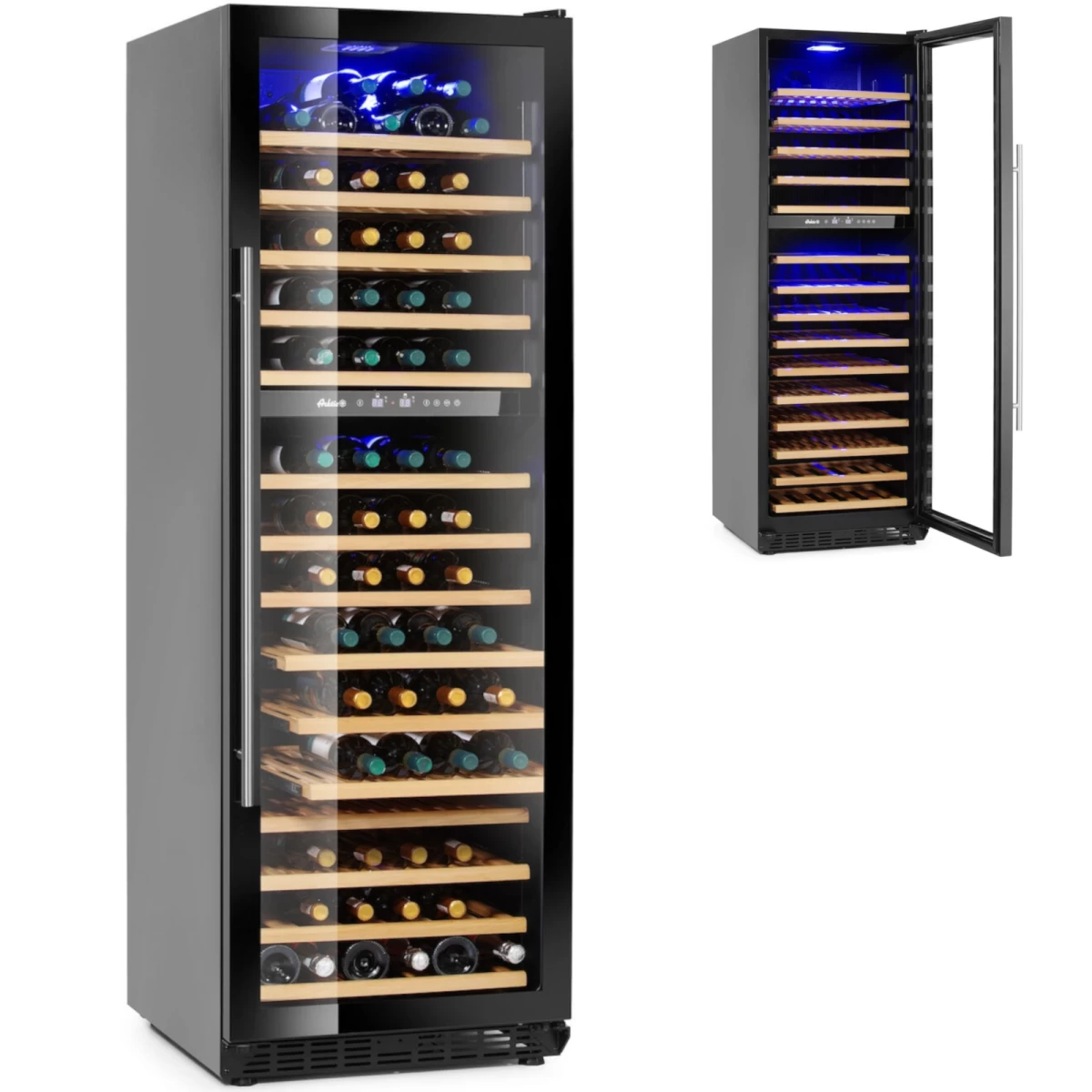 Dviejų Zonų Vyno Aušintuvas 160 Butelių 447 L 150 W