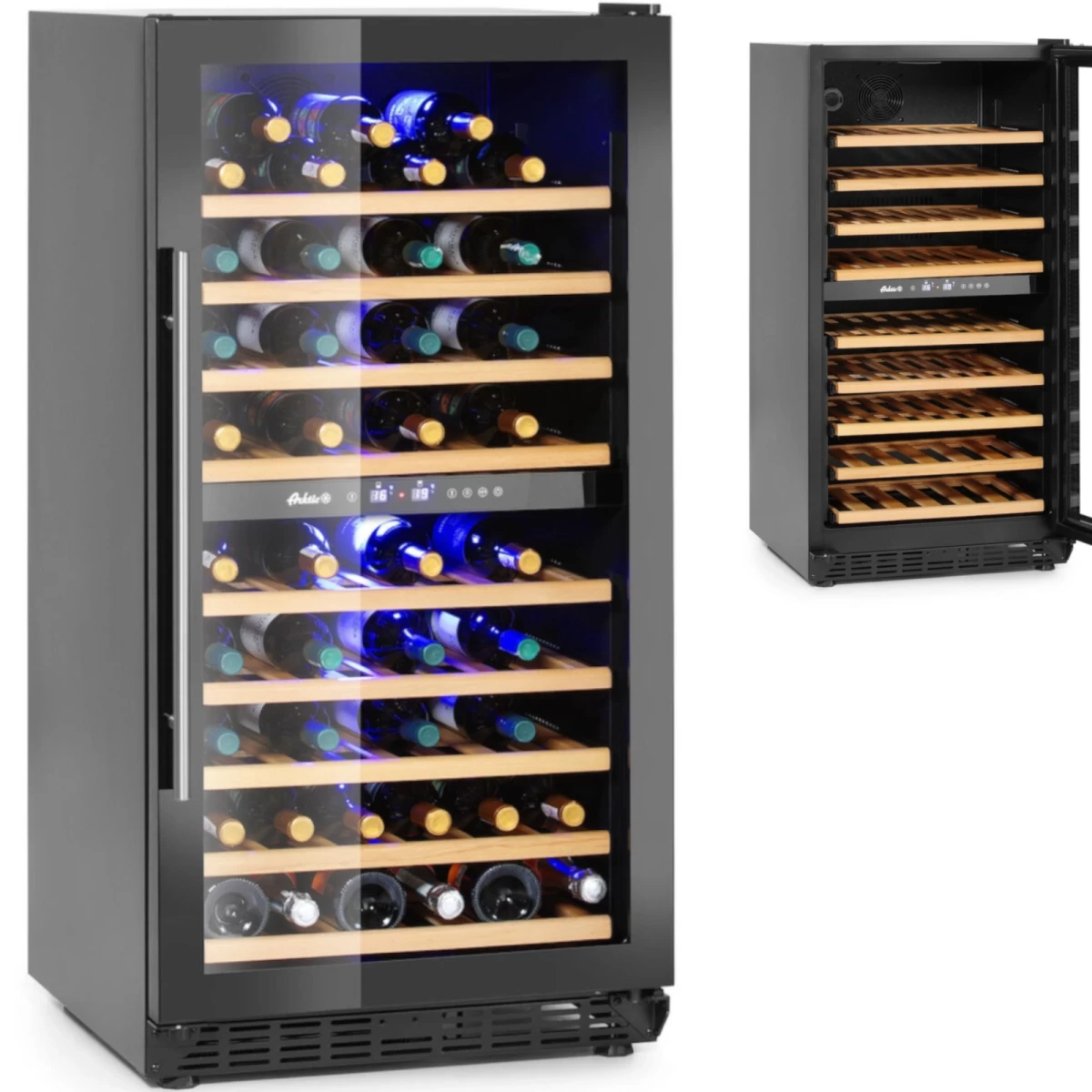 Dviejų Zonų Vyno Aušintuvas 72 Buteliams 232 L 110 W