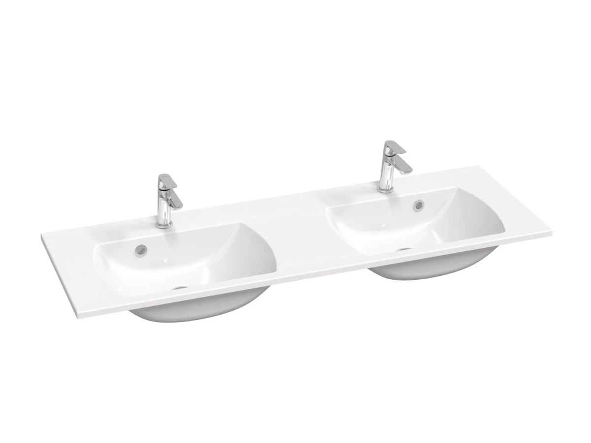 Dvigubas praustuvas Classic II 1300 Slim su persipilymu, baltas XJX01113001