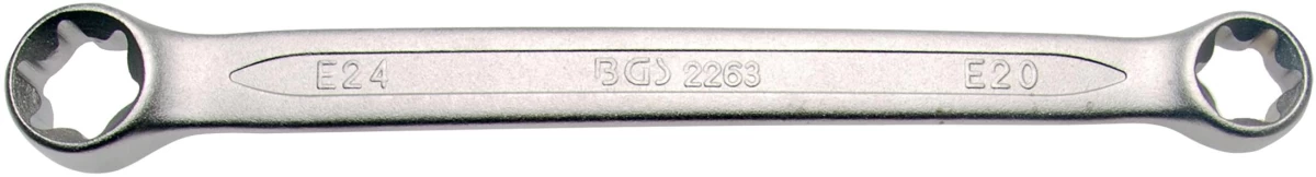 Dvigubo žiedo raktas E tipo galvutėms | E20xE24 (2263)