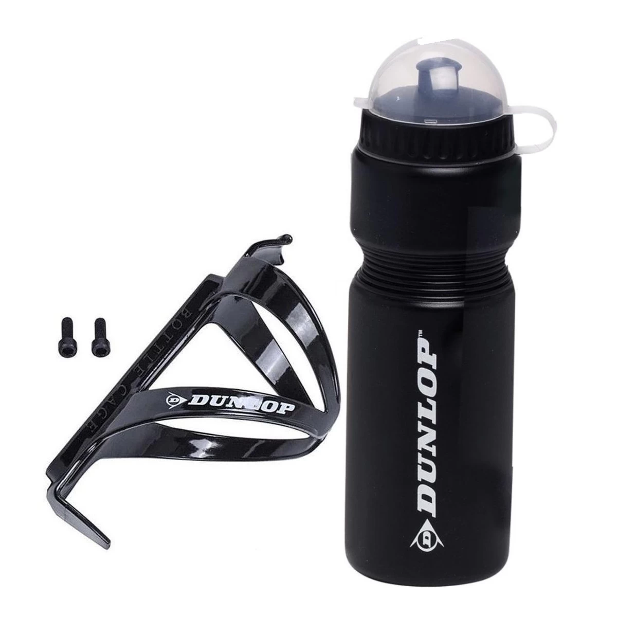 Dviračio Bidonas Dunlop 750ml Su Krepšeliu Juodas